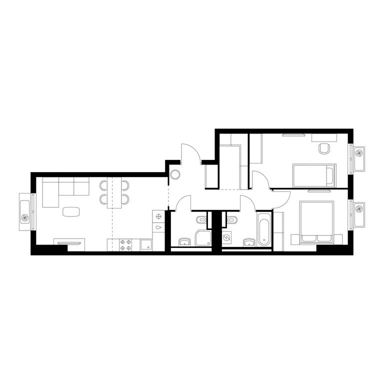 2-BD Apartment Sale, 63.3平方米 at Vostochnoe Butovo, Krymskaya Street, 13, rabochiy posyolok Bobrovo, Leninskiy City District, Moscow Region, Russia #1 2-BD Apartment Sale, 63.3平方米 at Vostochnoe Butovo, Krymskaya Street, 13, rabochiy posyolok Bobrovo, Leninskiy City District, Moscow Region, Russia #1