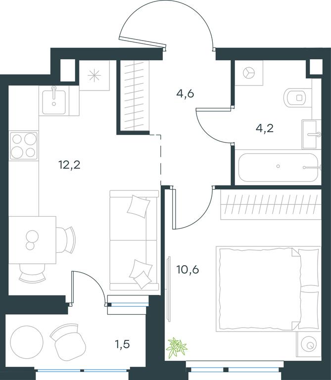 Apartment Sale, 33.1 sq. m. at Gorod V lesu, Gorod V Lesu Residential Complex, Village of Otradnoye, Krasnogorsk Urban District, Moscow Region, Russia #1 Apartment Sale, 33.1 sq. m. at Gorod V lesu, Gorod V Lesu Residential Complex, Village of Otradnoye, Krasnogorsk Urban District, Moscow Region, Russia #1