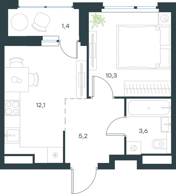 Apartment Sale, 32.6 sq. m. at Gorod V lesu, Gorod V Lesu Residential Complex, Village of Otradnoye, Krasnogorsk Urban District, Moscow Region, Russia #1 Apartment Sale, 32.6 sq. m. at Gorod V lesu, Gorod V Lesu Residential Complex, Village of Otradnoye, Krasnogorsk Urban District, Moscow Region, Russia #1