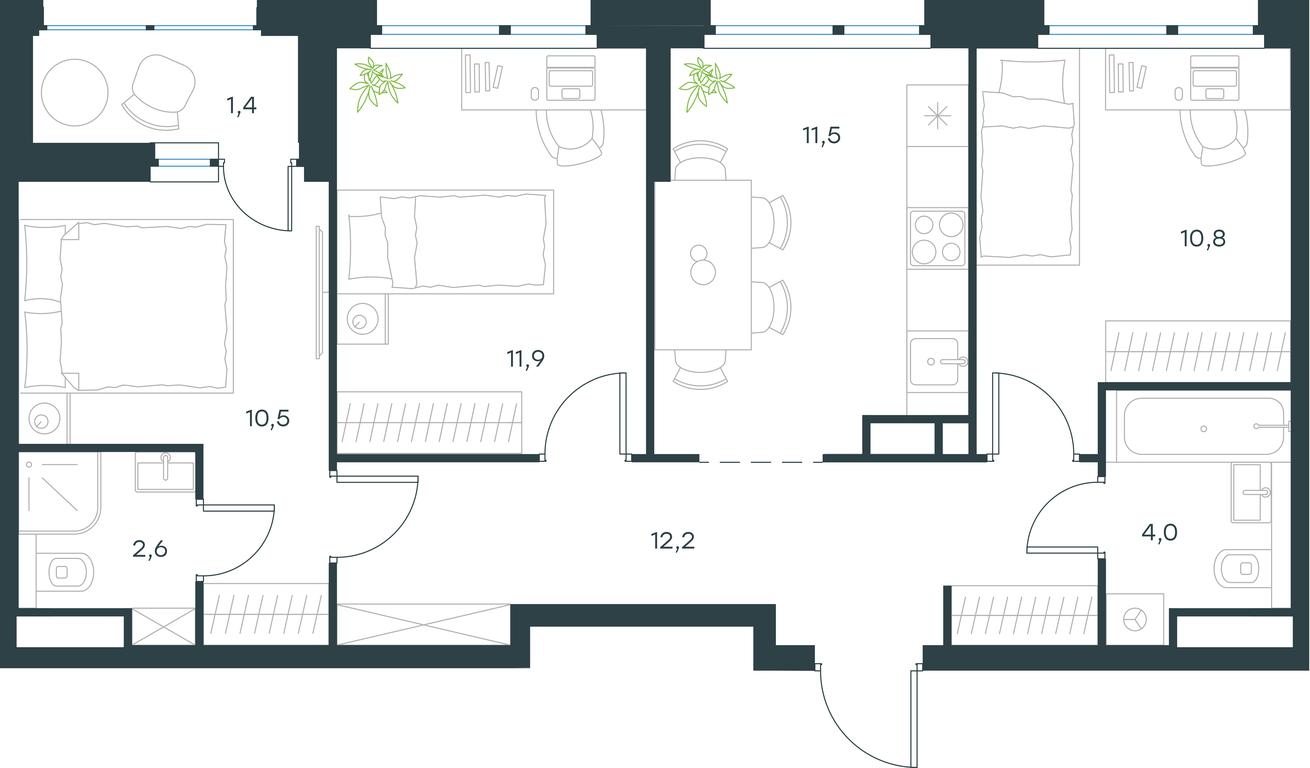 2-BD Apartment Sale, 64.9平方米 at Gorod V lesu, Gorod V Lesu Residential Complex, Village of Otradnoye, Krasnogorsk Urban District, Moscow Region, Russia #1 2-BD Apartment Sale, 64.9平方米 at Gorod V lesu, Gorod V Lesu Residential Complex, Village of Otradnoye, Krasnogorsk Urban District, Moscow Region, Russia #1