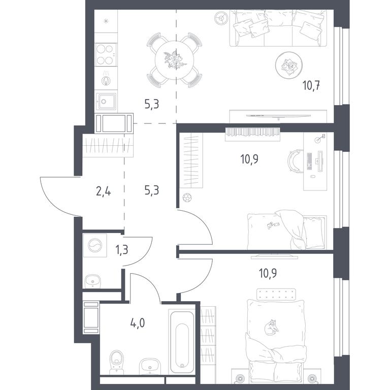 Продажа 1-комн. квартиры, 49,9 м² в ЖК «Мытищи Парк», Силикатная улица, 41к3, Мытищи, Московская область, Россия #1 Продажа 1-комн. квартиры, 49,9 м² в ЖК «Мытищи Парк», Силикатная улица, 41к3, Мытищи, Московская область, Россия #1