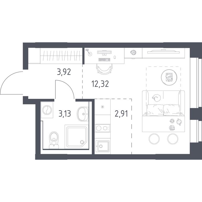 Apartment Sale, 22.28 sq. m. at Prigorod Lesnoe, Molodyozhny bulvar, 6, derevnya Misaylovo, Leninskiy City District, Moscow Region, Russia #1 Apartment Sale, 22.28 sq. m. at Prigorod Lesnoe, Molodyozhny bulvar, 6, derevnya Misaylovo, Leninskiy City District, Moscow Region, Russia #1