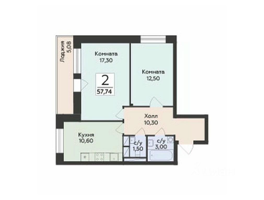 1-BD Apartment Sale, 57.74 sq. m. at Rodniki, Trudovaya ulitsa, Rodniki Township, Ramenskiy Urban District, Moscow Region, Russia #1 1-BD Apartment Sale, 57.74 sq. m. at Rodniki, Trudovaya ulitsa, Rodniki Township, Ramenskiy Urban District, Moscow Region, Russia #1