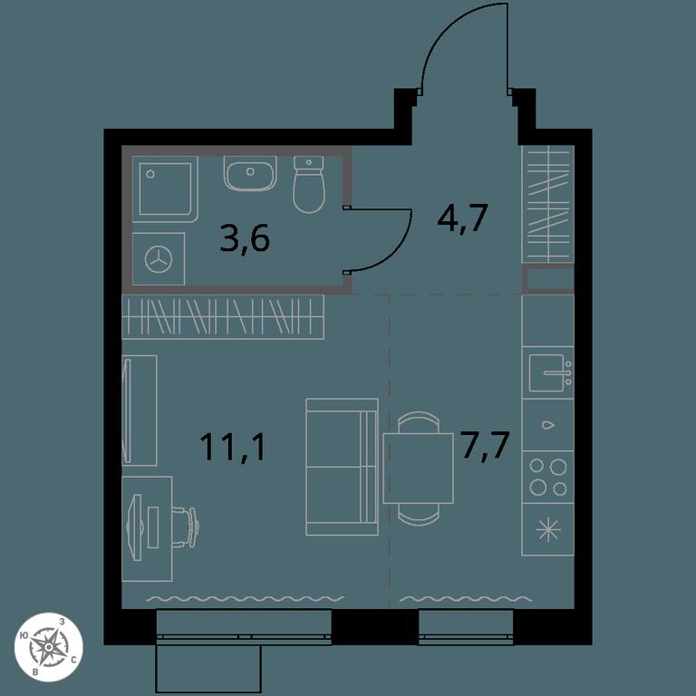Apartment Sale, 27.1 sq. m. at 1-y Salarevskiy, Kiyevskoye Highway, Moskovskiy Settlement, Moscow, Russia #1 Apartment Sale, 27.1 sq. m. at 1-y Salarevskiy, Kiyevskoye Highway, Moskovskiy Settlement, Moscow, Russia #1