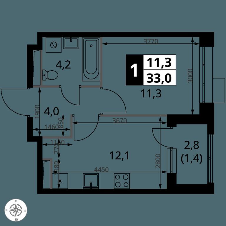 1-BD Apartment Sale, 33 sq. m. at 1-y Salarevskiy, Kiyevskoye Highway, Moskovskiy Settlement, Moscow, Russia #2 1-BD Apartment Sale, 33 sq. m. at 1-y Salarevskiy, Kiyevskoye Highway, Moskovskiy Settlement, Moscow, Russia #2