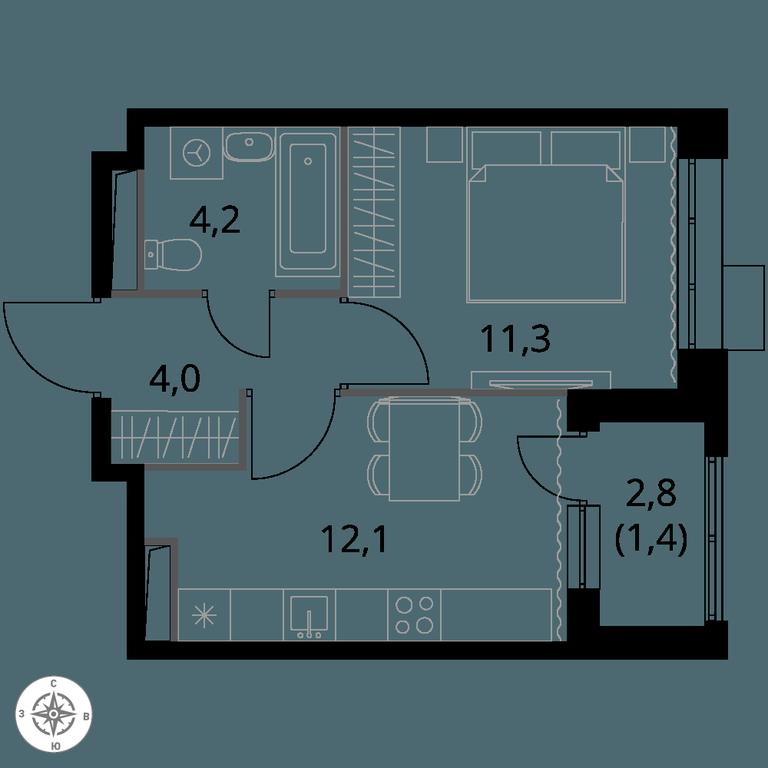 1-BD Apartment Sale, 33 sq. m. at 1-y Salarevskiy, Kiyevskoye Highway, Moskovskiy Settlement, Moscow, Russia #1 1-BD Apartment Sale, 33 sq. m. at 1-y Salarevskiy, Kiyevskoye Highway, Moskovskiy Settlement, Moscow, Russia #1