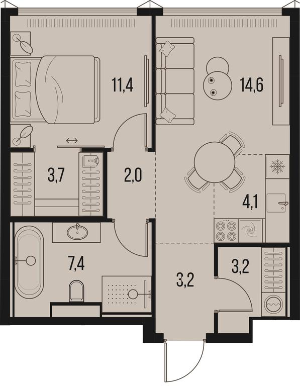1-BD Apartment Sale, 49.6 sq. m. at High Life, Letnikovskaya Street, 11/10с1, Moscow, Russia #1 1-BD Apartment Sale, 49.6 sq. m. at High Life, Letnikovskaya Street, 11/10с1, Moscow, Russia #1
