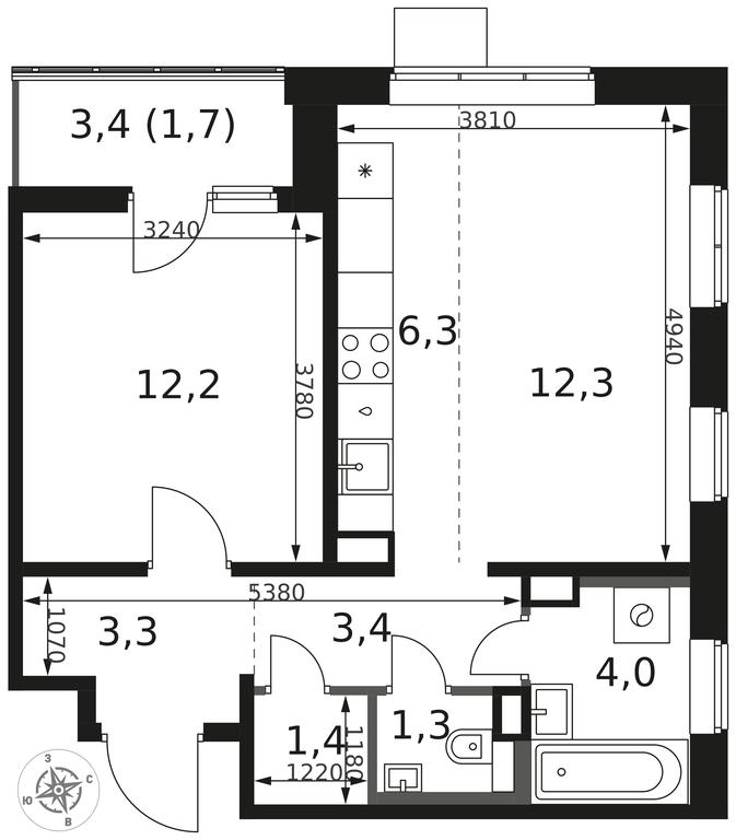 2-BD Apartment Sale, 45.9 sq. m. at 1 Himkinskij, zhiloy kompleks 1-y Khimkinskiy, kvartal Mezhdunarodny, mikrorayon Klyazma-Starbeyevo, Khimki, Moscow Region, Russia #2 2-BD Apartment Sale, 45.9 sq. m. at 1 Himkinskij, zhiloy kompleks 1-y Khimkinskiy, kvartal Mezhdunarodny, mikrorayon Klyazma-Starbeyevo, Khimki, Moscow Region, Russia #2