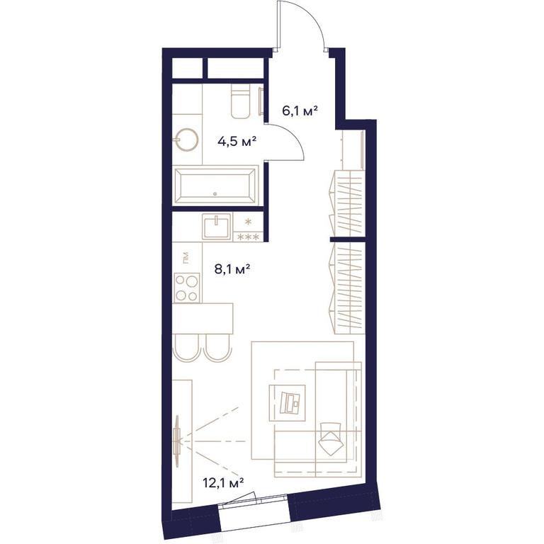 Apartment Sale, 30.8 sq. m. at Soyuz, Selskokhozyaystvennaya Street, Moscow, Russia #1 Apartment Sale, 30.8 sq. m. at Soyuz, Selskokhozyaystvennaya Street, Moscow, Russia #1