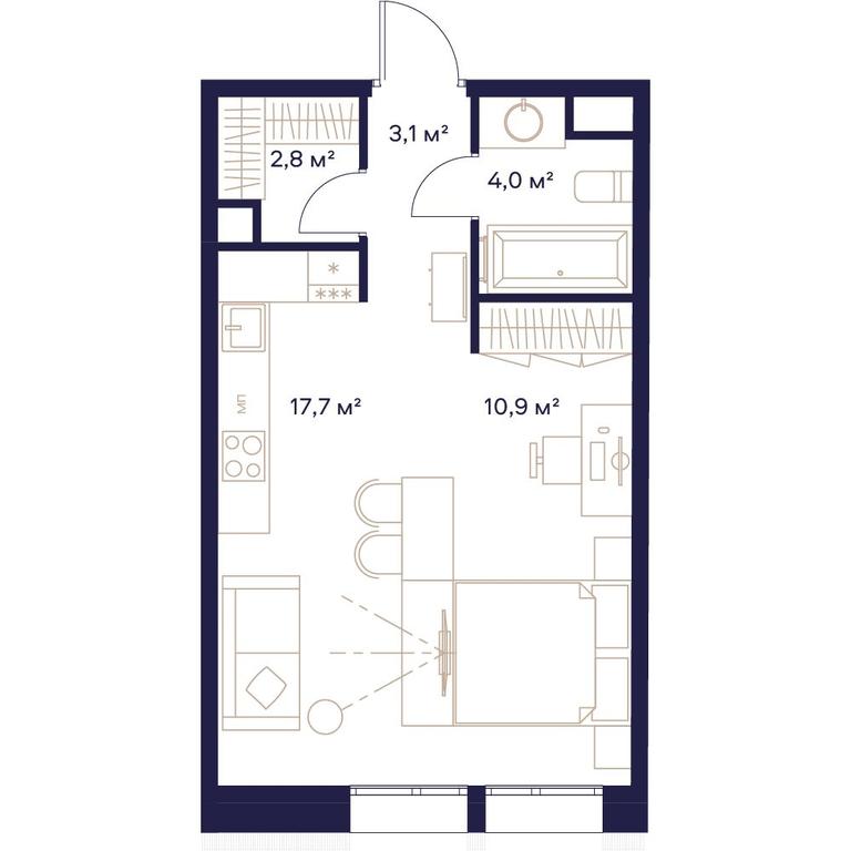 Apartment Sale, 38.4平方米 at Soyuz, Selskokhozyaystvennaya Street, Moscow, Russia #1 Apartment Sale, 38.4平方米 at Soyuz, Selskokhozyaystvennaya Street, Moscow, Russia #1