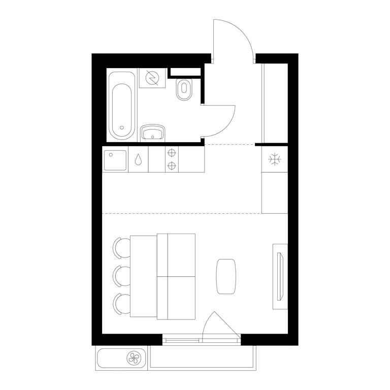 Apartment Sale, 25.8 sq. m. at Vostochnoe Butovo, Krymskaya Street, 13, rabochiy posyolok Bobrovo, Leninskiy City District, Moscow Region, Russia #1 Apartment Sale, 25.8 sq. m. at Vostochnoe Butovo, Krymskaya Street, 13, rabochiy posyolok Bobrovo, Leninskiy City District, Moscow Region, Russia #1