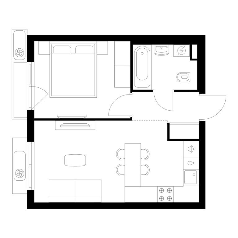 1-BD Apartment Sale, 36.2 sq. m. at Vostochnoe Butovo, Krymskaya Street, 13, rabochiy posyolok Bobrovo, Leninskiy City District, Moscow Region, Russia #1 1-BD Apartment Sale, 36.2 sq. m. at Vostochnoe Butovo, Krymskaya Street, 13, rabochiy posyolok Bobrovo, Leninskiy City District, Moscow Region, Russia #1