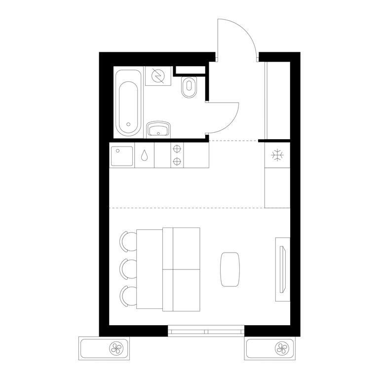 Apartment Sale, 25.4 sq. m. at Vostochnoe Butovo, Krymskaya Street, 13, rabochiy posyolok Bobrovo, Leninskiy City District, Moscow Region, Russia #1 Apartment Sale, 25.4 sq. m. at Vostochnoe Butovo, Krymskaya Street, 13, rabochiy posyolok Bobrovo, Leninskiy City District, Moscow Region, Russia #1