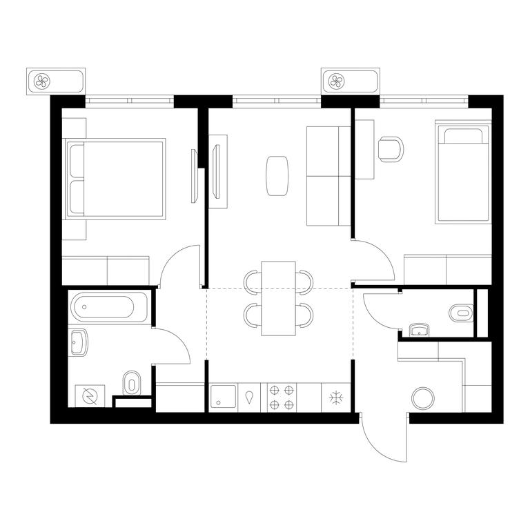 2-BD Apartment Sale, 51.1 sq. m. at Vostochnoe Butovo, Krymskaya Street, 13, rabochiy posyolok Bobrovo, Leninskiy City District, Moscow Region, Russia #1 2-BD Apartment Sale, 51.1 sq. m. at Vostochnoe Butovo, Krymskaya Street, 13, rabochiy posyolok Bobrovo, Leninskiy City District, Moscow Region, Russia #1