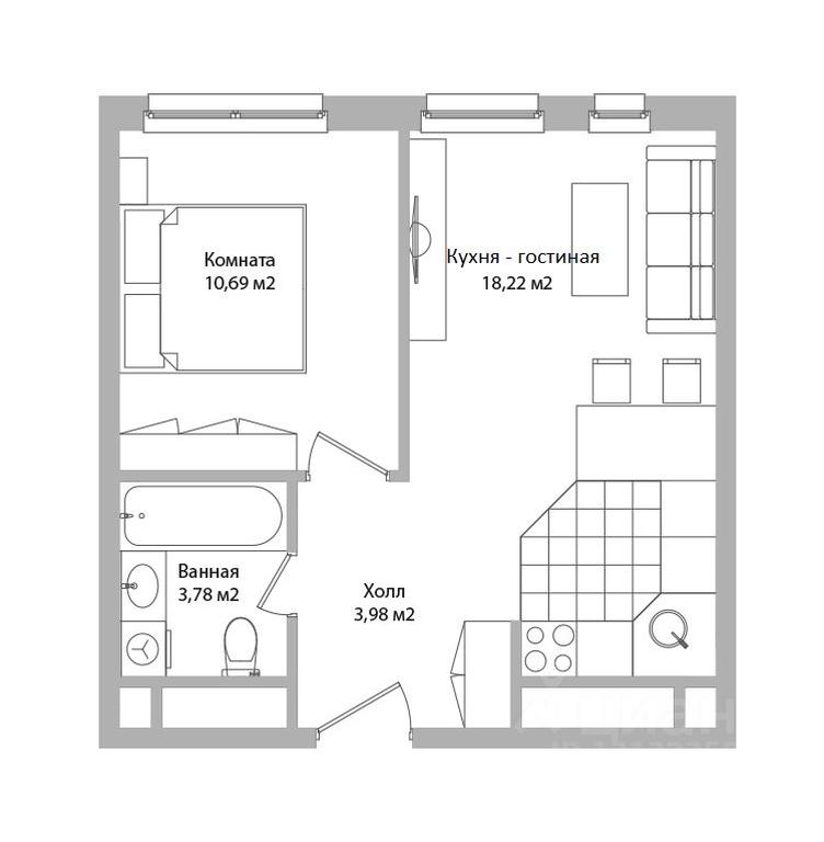 1-BD Apartment Sale, 36.7平方米 at po ul. Sukromka, Sukromka Street, Mytischi, Moscow Region, Russia #1 1-BD Apartment Sale, 36.7平方米 at po ul. Sukromka, Sukromka Street, Mytischi, Moscow Region, Russia #1