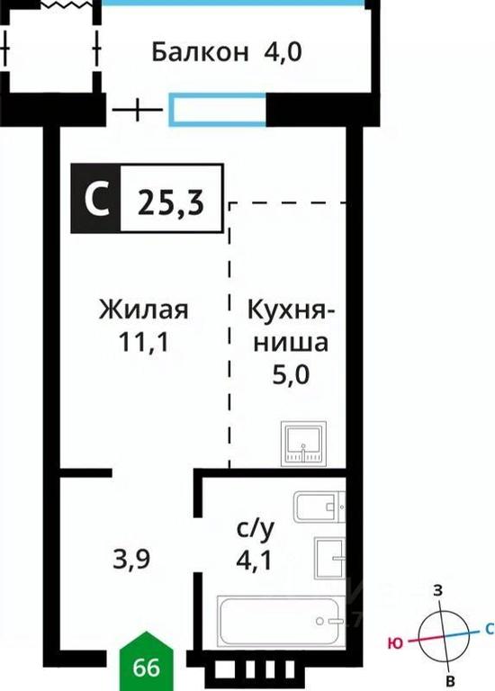 Apartment Sale, 25.3平方米 at Smart Kvartal Lesnaya Otrada, ulitsa Detstva, derevnya Aristovo, Krasnogorsk Urban District, Moscow Region, Russia #1 Apartment Sale, 25.3平方米 at Smart Kvartal Lesnaya Otrada, ulitsa Detstva, derevnya Aristovo, Krasnogorsk Urban District, Moscow Region, Russia #1