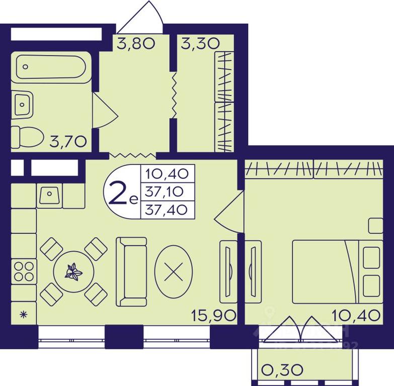 1-BD Apartment Sale, 37.4 sq. m. at Geroev, prospekt Geroyev, Zheleznodorozhny Microdistrict, Balashikha, Moscow Region, Russia #1 1-BD Apartment Sale, 37.4 sq. m. at Geroev, prospekt Geroyev, Zheleznodorozhny Microdistrict, Balashikha, Moscow Region, Russia #1
