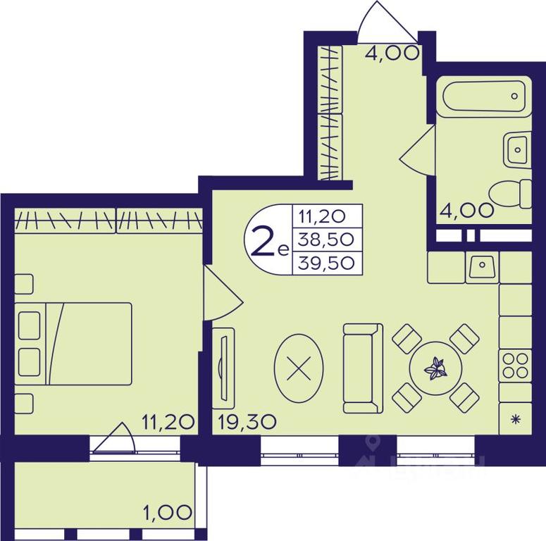 1-BD Apartment Sale, 39.5 sq. m. at Geroev, prospekt Geroyev, Zheleznodorozhny Microdistrict, Balashikha, Moscow Region, Russia #1