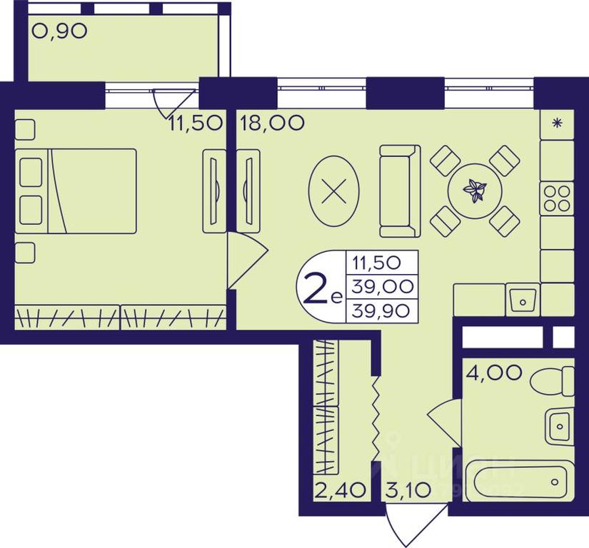 Продажа 1-комн. квартиры, 39,9 м² в ЖК «Героев», проспект Героев, микрорайон Железнодорожный, Балашиха, Московская область, Россия #1
