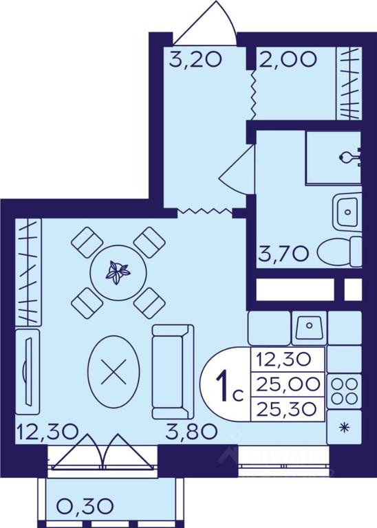Apartment Sale, 25.3平方米 at Geroev, prospekt Geroyev, Zheleznodorozhny Microdistrict, Balashikha, Moscow Region, Russia #1 Apartment Sale, 25.3平方米 at Geroev, prospekt Geroyev, Zheleznodorozhny Microdistrict, Balashikha, Moscow Region, Russia #1