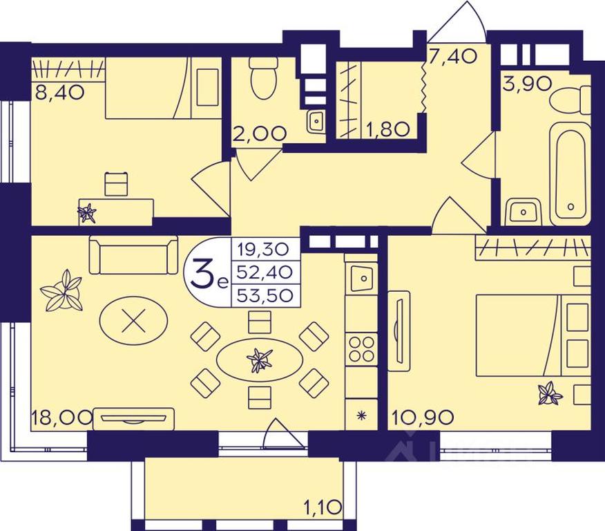 2-BD Apartment Sale, 53.5 sq. m. at Geroev, prospekt Geroyev, Zheleznodorozhny Microdistrict, Balashikha, Moscow Region, Russia #1 2-BD Apartment Sale, 53.5 sq. m. at Geroev, prospekt Geroyev, Zheleznodorozhny Microdistrict, Balashikha, Moscow Region, Russia #1