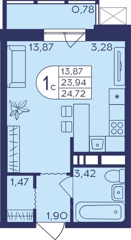 Apartment Sale, 24.6 sq. m. at Geroev, prospekt Geroyev, Zheleznodorozhny Microdistrict, Balashikha, Moscow Region, Russia #1 Apartment Sale, 24.6 sq. m. at Geroev, prospekt Geroyev, Zheleznodorozhny Microdistrict, Balashikha, Moscow Region, Russia #1