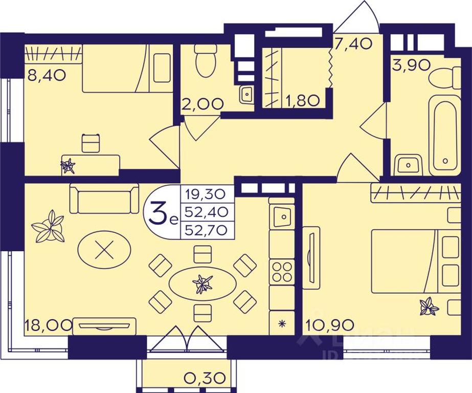 2-BD Apartment Sale, 52.7 sq. m. at Geroev, prospekt Geroyev, Zheleznodorozhny Microdistrict, Balashikha, Moscow Region, Russia #1 2-BD Apartment Sale, 52.7 sq. m. at Geroev, prospekt Geroyev, Zheleznodorozhny Microdistrict, Balashikha, Moscow Region, Russia #1