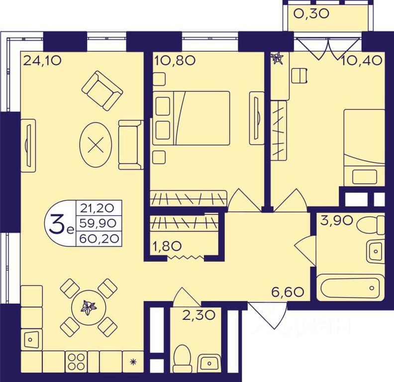 2-BD Apartment Sale, 60.2 sq. m. at Geroev, prospekt Geroyev, Zheleznodorozhny Microdistrict, Balashikha, Moscow Region, Russia #1 2-BD Apartment Sale, 60.2 sq. m. at Geroev, prospekt Geroyev, Zheleznodorozhny Microdistrict, Balashikha, Moscow Region, Russia #1