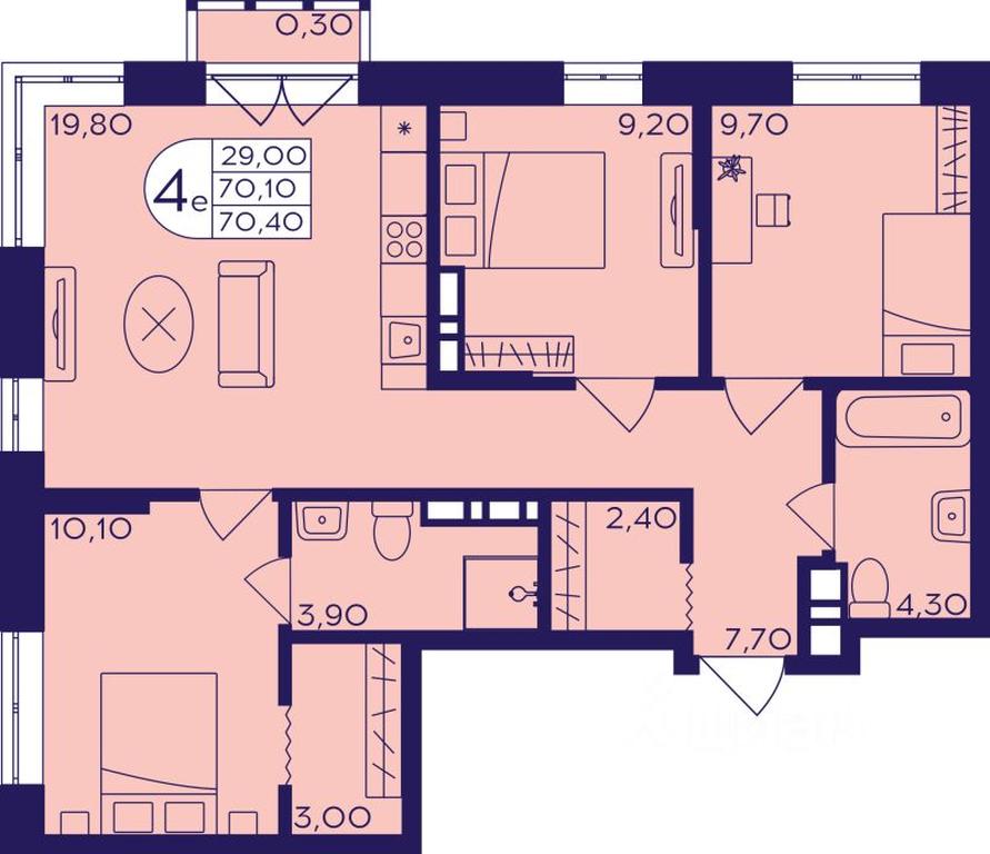 3-BD Apartment Sale, 70.4 sq. m. at Geroev, prospekt Geroyev, Zheleznodorozhny Microdistrict, Balashikha, Moscow Region, Russia #1 3-BD Apartment Sale, 70.4 sq. m. at Geroev, prospekt Geroyev, Zheleznodorozhny Microdistrict, Balashikha, Moscow Region, Russia #1