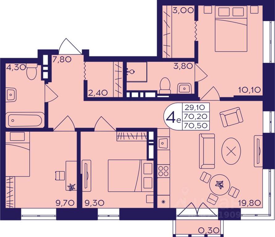 3-BD Apartment Sale, 70.5 sq. m. at Geroev, prospekt Geroyev, Zheleznodorozhny Microdistrict, Balashikha, Moscow Region, Russia #1 3-BD Apartment Sale, 70.5 sq. m. at Geroev, prospekt Geroyev, Zheleznodorozhny Microdistrict, Balashikha, Moscow Region, Russia #1