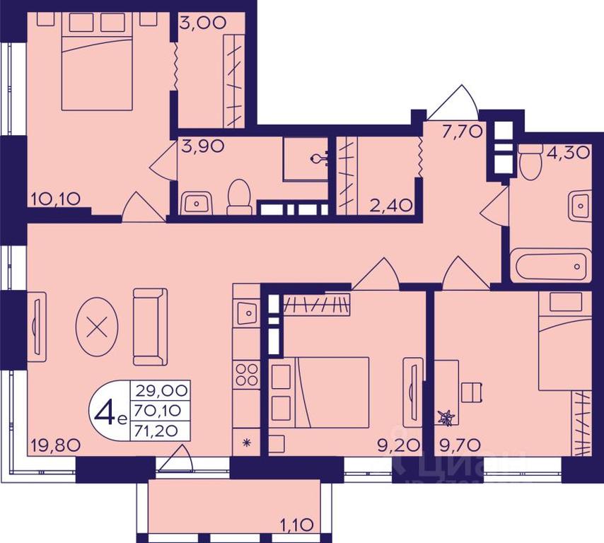 3-BD Apartment Sale, 71.2 sq. m. at Geroev, prospekt Geroyev, Zheleznodorozhny Microdistrict, Balashikha, Moscow Region, Russia #1 3-BD Apartment Sale, 71.2 sq. m. at Geroev, prospekt Geroyev, Zheleznodorozhny Microdistrict, Balashikha, Moscow Region, Russia #1
