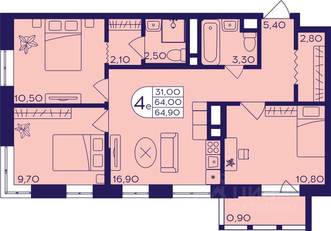 3-BD Apartment Sale, 64.9 sq. m. at Geroev, prospekt Geroyev, Zheleznodorozhny Microdistrict, Balashikha, Moscow Region, Russia #1 3-BD Apartment Sale, 64.9 sq. m. at Geroev, prospekt Geroyev, Zheleznodorozhny Microdistrict, Balashikha, Moscow Region, Russia #1
