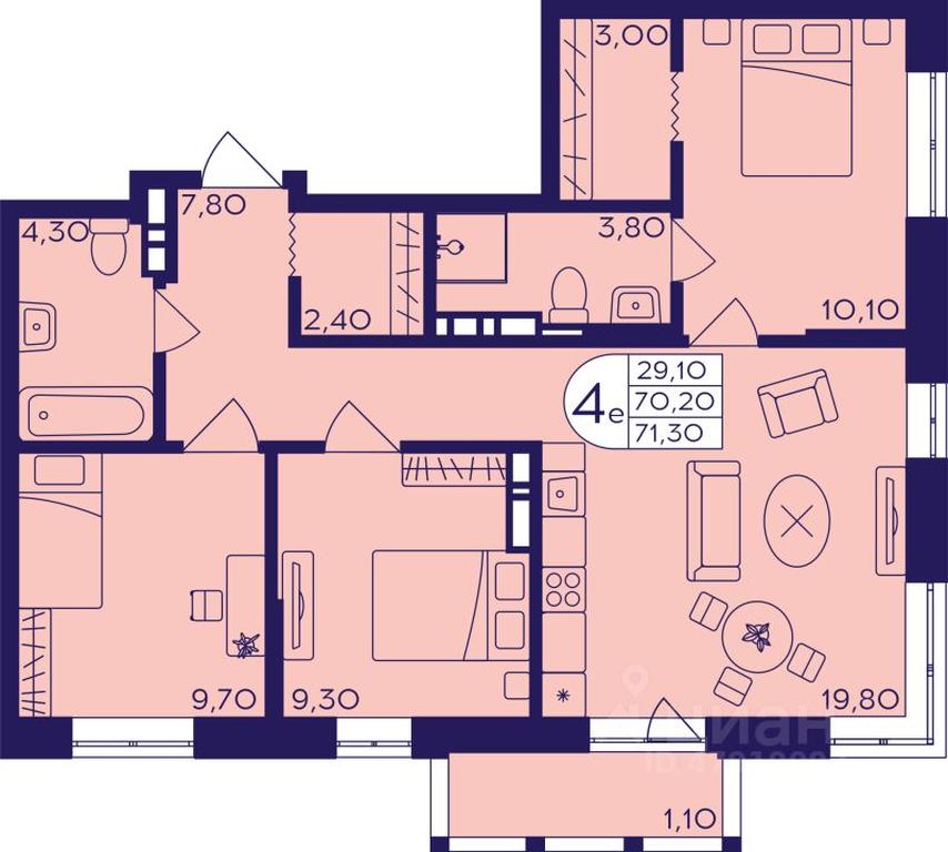 3-BD Apartment Sale, 71.3 sq. m. at Geroev, prospekt Geroyev, Zheleznodorozhny Microdistrict, Balashikha, Moscow Region, Russia #1 3-BD Apartment Sale, 71.3 sq. m. at Geroev, prospekt Geroyev, Zheleznodorozhny Microdistrict, Balashikha, Moscow Region, Russia #1
