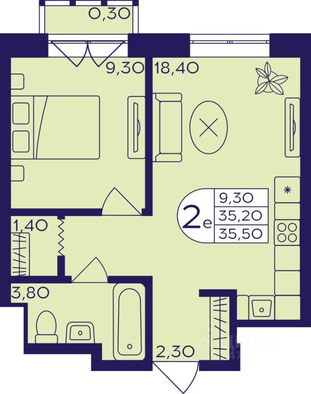 Продажа 1-комн. квартиры, 35,5 м² в ЖК «Героев», проспект Героев, микрорайон Железнодорожный, Балашиха, Московская область, Россия #1