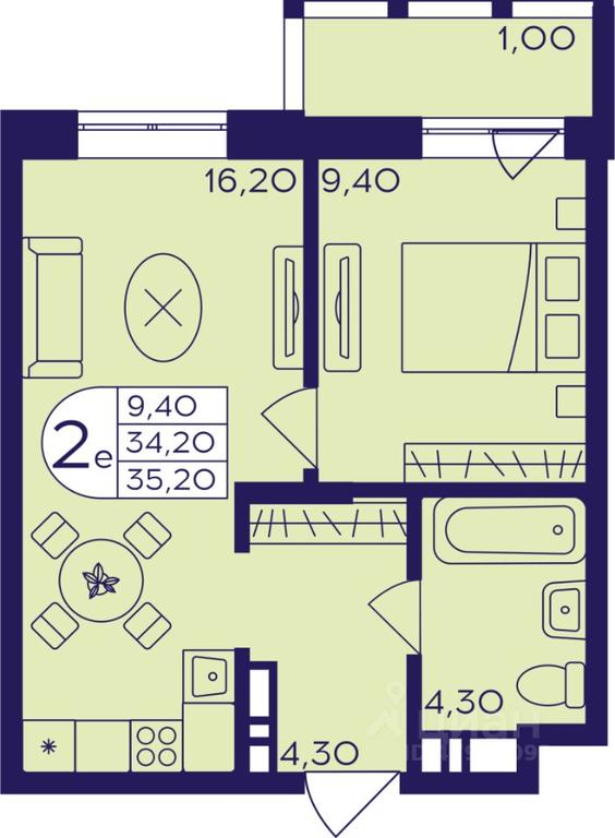 Продажа 1-комн. квартиры, 35,2 м² в ЖК «Героев», проспект Героев, микрорайон Железнодорожный, Балашиха, Московская область, Россия #1