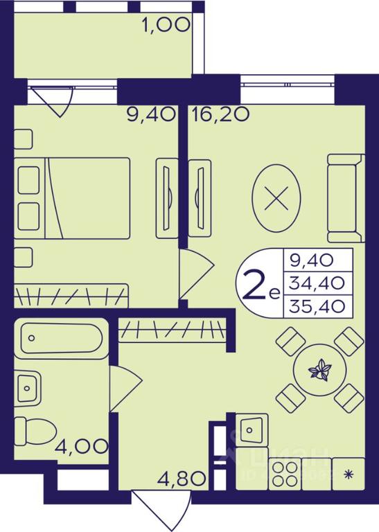 Продажа 1-комн. квартиры, 35,4 м² в ЖК «Героев», проспект Героев, микрорайон Железнодорожный, Балашиха, Московская область, Россия #1