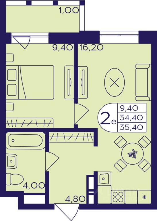 Продажа 1-комн. квартиры, 35,4 м² в ЖК «Героев», проспект Героев, микрорайон Железнодорожный, Балашиха, Московская область, Россия #1