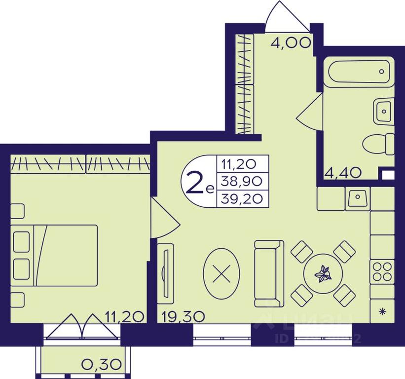 Продажа 1-комн. квартиры, 39,2 м² в ЖК «Героев», проспект Героев, микрорайон Железнодорожный, Балашиха, Московская область, Россия #1
