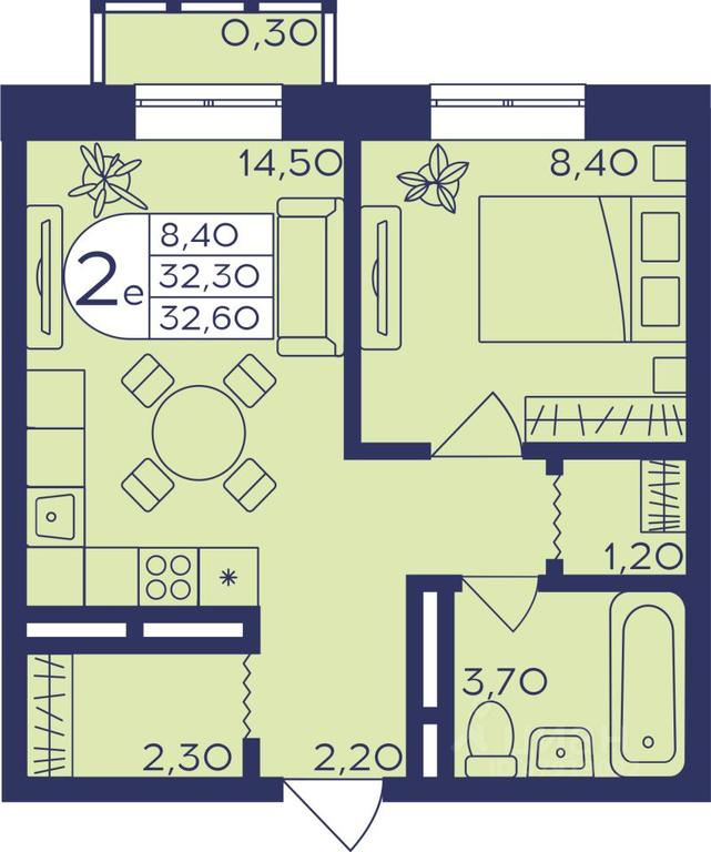 1-BD Apartment Sale, 32.6平方米 at Geroev, prospekt Geroyev, Zheleznodorozhny Microdistrict, Balashikha, Moscow Region, Russia #1 1-BD Apartment Sale, 32.6平方米 at Geroev, prospekt Geroyev, Zheleznodorozhny Microdistrict, Balashikha, Moscow Region, Russia #1