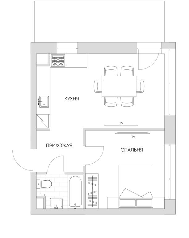 1-BD Apartment Sale, 46.5 sq. m. at Nice Loft, Avtomobilny Drive, 4, Moscow, Russia #1