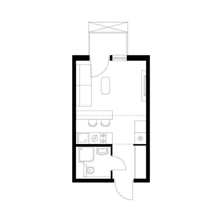Apartment Sale, 22.5 sq. m. at Serednevskiy Les, деревня Середнево, 1к1, поселение Филимонковское, Москва, Россия #1