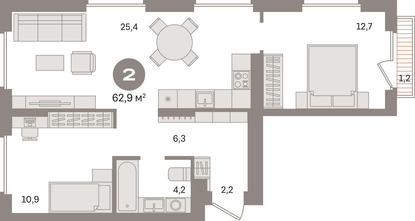 2-BD Apartment Sale, 62.9 sq. m. at Pervy kvartal, Kalinovaya ulitsa, derevnya Sapronovo, Leninskiy City District, Moscow Region, Russia #1 2-BD Apartment Sale, 62.9 sq. m. at Pervy kvartal, Kalinovaya ulitsa, derevnya Sapronovo, Leninskiy City District, Moscow Region, Russia #1