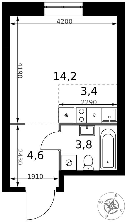 Apartment Sale, 26平方米 at 1 Izmajlovskij, Montazhnaya Street, 8с13, Moscow, Russia #2 Apartment Sale, 26平方米 at 1 Izmajlovskij, Montazhnaya Street, 8с13, Moscow, Russia #2
