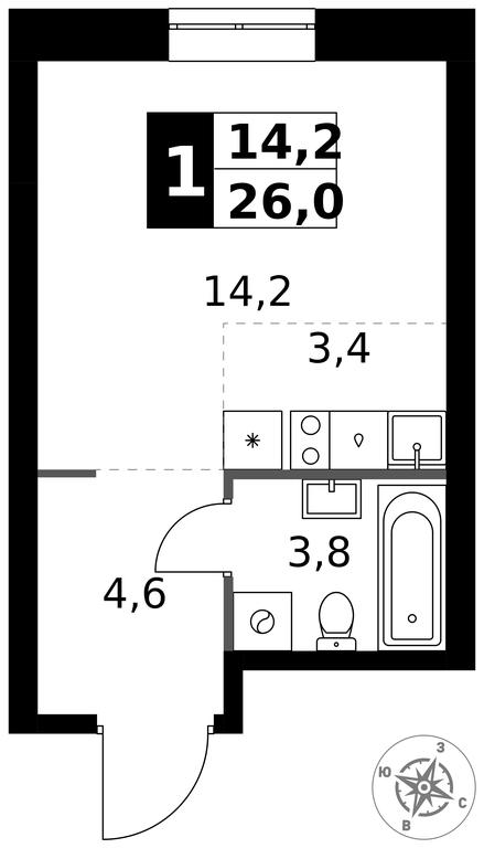 Apartment Sale, 26平方米 at 1 Izmajlovskij, Montazhnaya Street, 8с13, Moscow, Russia #1 Apartment Sale, 26平方米 at 1 Izmajlovskij, Montazhnaya Street, 8с13, Moscow, Russia #1