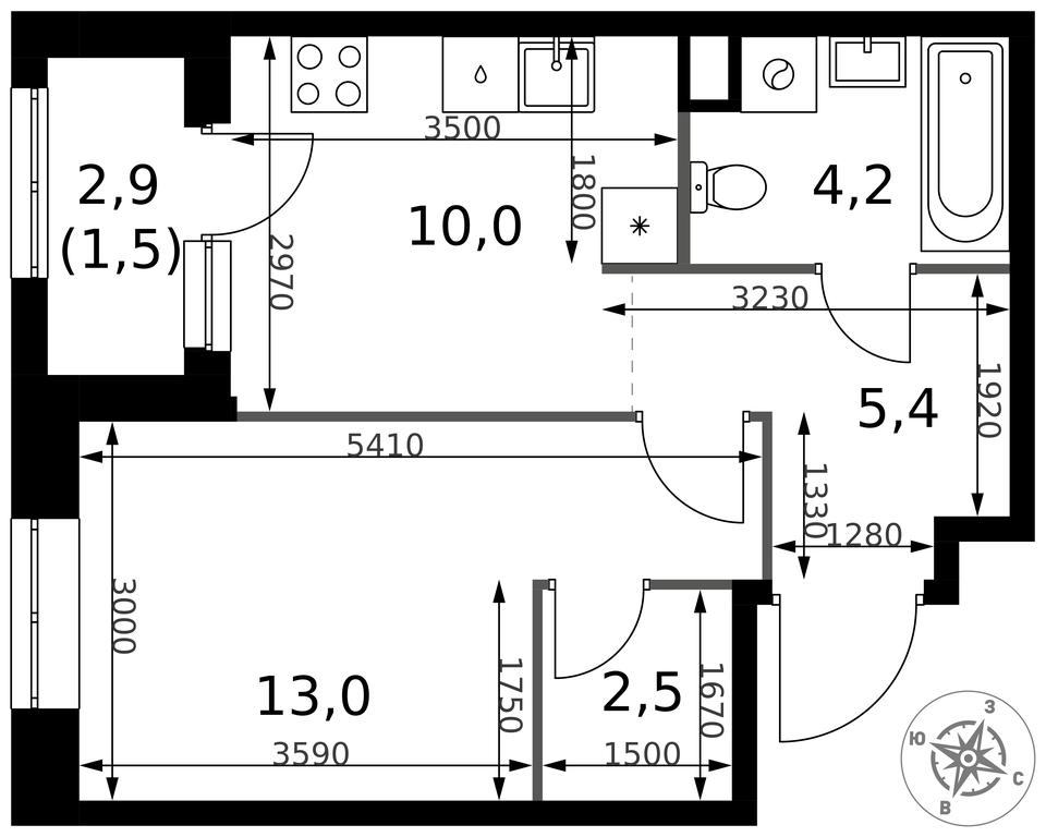 1-BD Apartment Sale, 36.6 sq. m. at 1 Izmajlovskij, Montazhnaya Street, 8с13, Moscow, Russia #2 1-BD Apartment Sale, 36.6 sq. m. at 1 Izmajlovskij, Montazhnaya Street, 8с13, Moscow, Russia #2