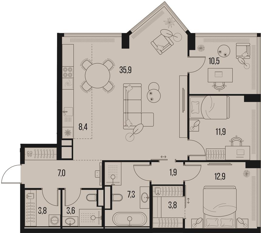 3-BD Apartment Sale, 107平方米 at High Life, Letnikovskaya Street, 11/10с1, Moscow, Russia #1 3-BD Apartment Sale, 107平方米 at High Life, Letnikovskaya Street, 11/10с1, Moscow, Russia #1