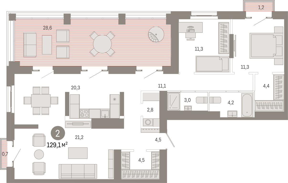 3-BD Apartment Sale, 129.1 sq. m. at Kvartal Metronom, Tagilskaya Street, Moscow, Russia #1 3-BD Apartment Sale, 129.1 sq. m. at Kvartal Metronom, Tagilskaya Street, Moscow, Russia #1
