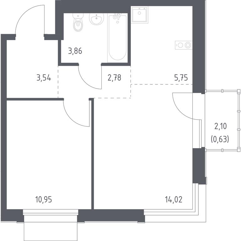 Apartment Sale, 41.53平方米 at Novoe Vnukovo, kvartal № 38, Kokoshkino Settlement, Moscow, Russia #1 Apartment Sale, 41.53平方米 at Novoe Vnukovo, kvartal № 38, Kokoshkino Settlement, Moscow, Russia #1