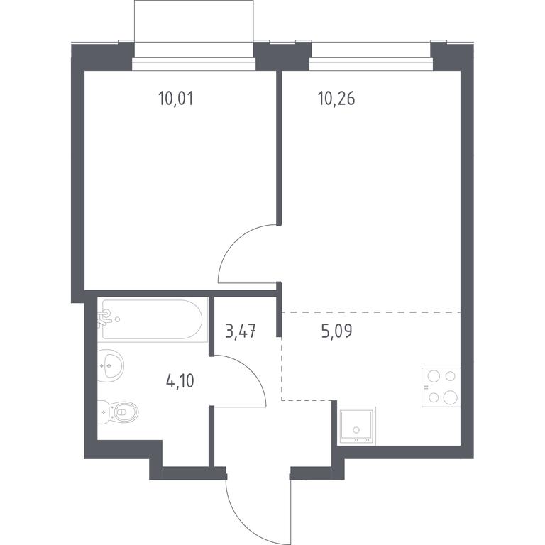 Apartment Sale, 32.93平方米 at Novoe Vnukovo, kvartal № 38, Kokoshkino Settlement, Moscow, Russia #1 Apartment Sale, 32.93平方米 at Novoe Vnukovo, kvartal № 38, Kokoshkino Settlement, Moscow, Russia #1