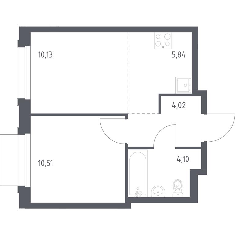 Apartment Sale, 34.6平方米 at Novoe Vnukovo, kvartal № 38, Kokoshkino Settlement, Moscow, Russia #1 Apartment Sale, 34.6平方米 at Novoe Vnukovo, kvartal № 38, Kokoshkino Settlement, Moscow, Russia #1